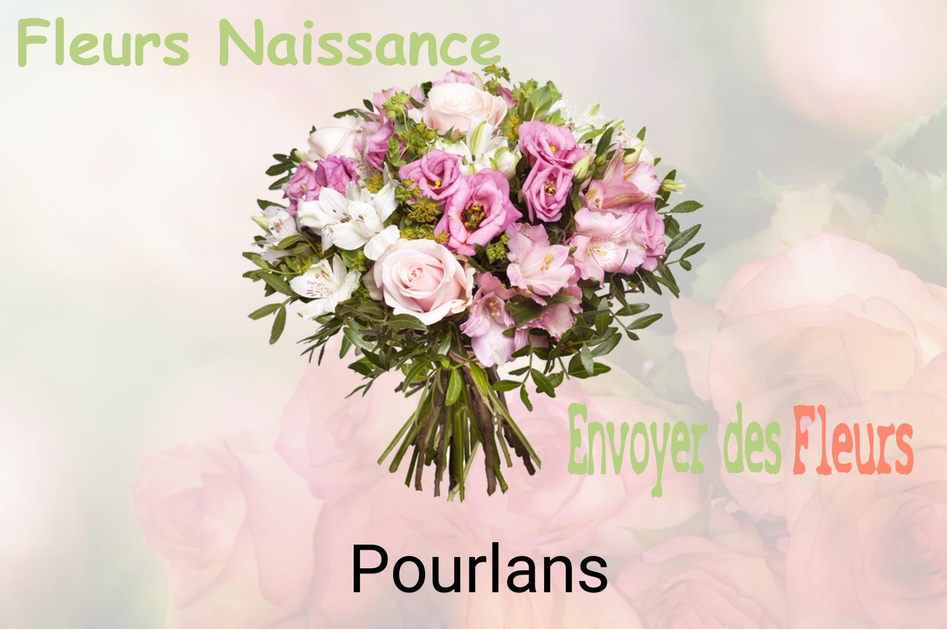 Bouquet de fleurs de naissance livré à Pourlans
