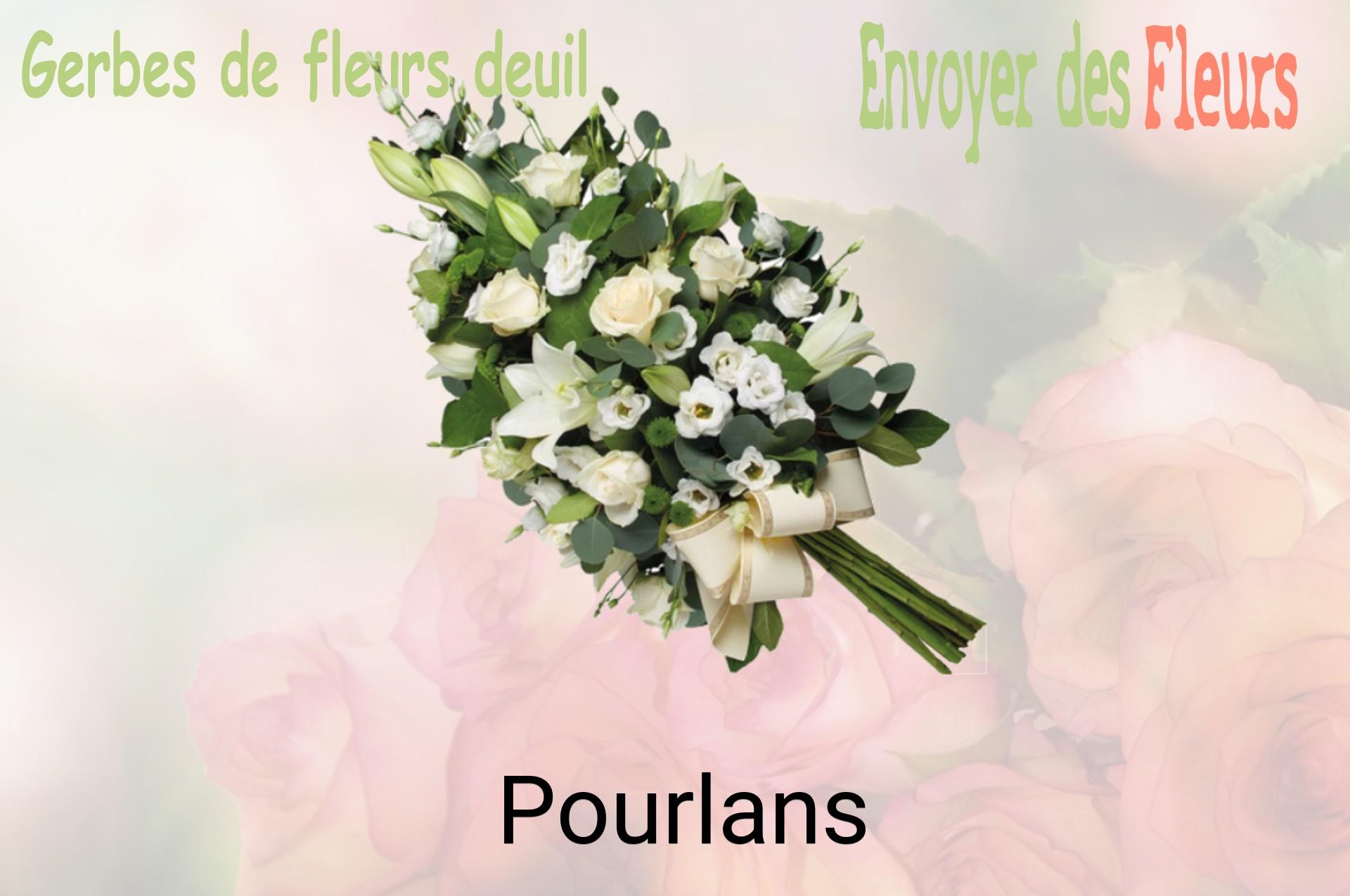 Gerbe de fleurs de deuil livrée à Pourlans